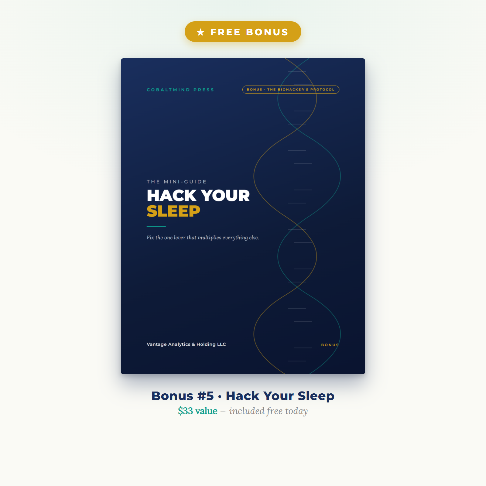 Free Bonus 5 — Hack Your Sleep ($33 value)